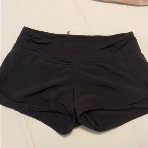 Lululemon speed shorts size 6 BLACK